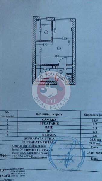 Petre Ispirescu | Garsoniera | 25mp | Semidecomandat | B11720
